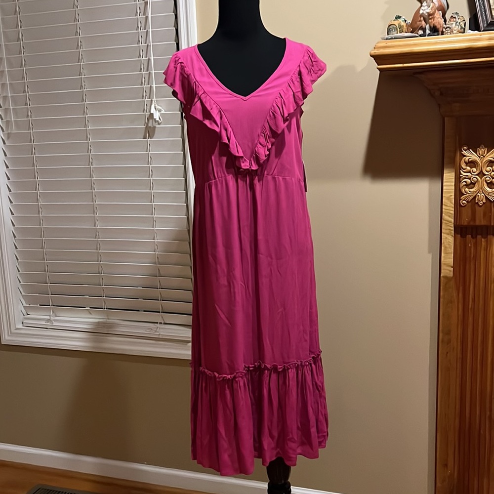 New with tags! Time and Tru Woven Ruffle Dress - Picture 6 of 8